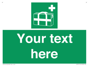 Custom sign safe condition Medical grab bag